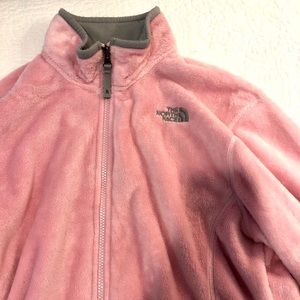 Kids (girls) XL fuzzy North Face zip jacket